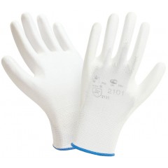 Перчатки нейлоновые белые (покрытие ладони и пальцев)