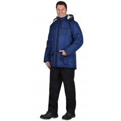Куртка "КАЙМАН" (ЧЗ) зимняя мужская, синяя, подкладка искусственный мех