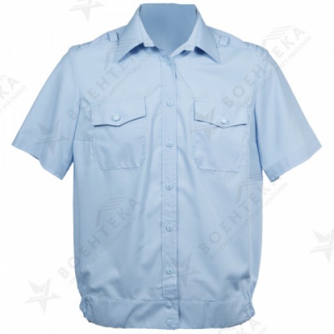 Рубашка мужская голубая Короткий рукав